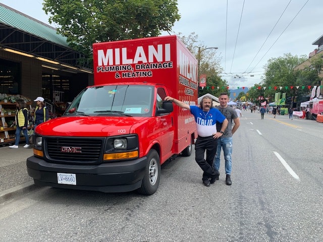 The men of Milani getting ready for Italian Day